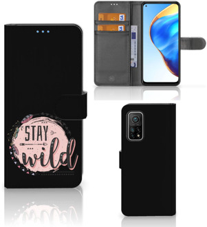 B2Ctelecom GSM Hoesje Xiaomi Mi 10T Pro | Mi 10T Book Case met Tekst Boho Stay Wild