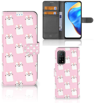 B2Ctelecom GSM Hoesje Xiaomi Mi 10T Pro | Mi 10T Bookcase Valentijn Cadeaus Sleeping Cats