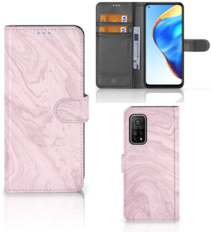 B2Ctelecom GSM Hoesje Xiaomi Mi 10T Pro | Mi 10T Flip Case Marble Pink