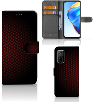 B2Ctelecom GSM Hoesje Xiaomi Mi 10T Pro | Mi 10T Telefoonhoesje met foto Geruit Rood