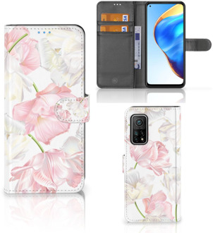 B2Ctelecom GSM Hoesje Xiaomi Mi 10T Pro | Mi 10T Wallet Book Case Cadeau voor Mama Lovely Flowers