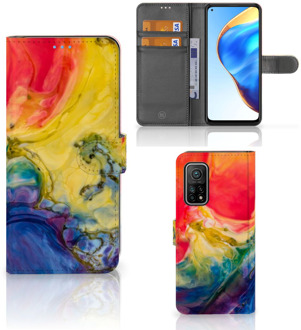 B2Ctelecom GSM Hoesje Xiaomi Mi 10T Pro | Mi 10T Wallet Book Case Watercolor Dark