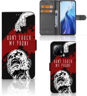 B2Ctelecom GSM Hoesje Xiaomi Mi 11 Book Case met Pasjeshouder Zombie Blood