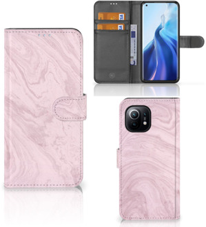 B2Ctelecom GSM Hoesje Xiaomi Mi 11 Flip Case Marble Pink