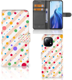 B2Ctelecom GSM Hoesje Xiaomi Mi 11 Flip Cover Dots