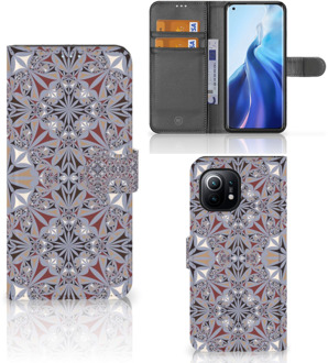 B2Ctelecom GSM Hoesje Xiaomi Mi 11 Flipcover Flower Tiles