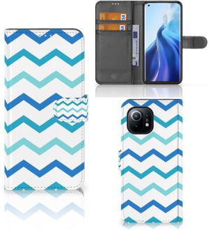 B2Ctelecom GSM Hoesje Xiaomi Mi 11 Foto hoesje Zigzag Blauw