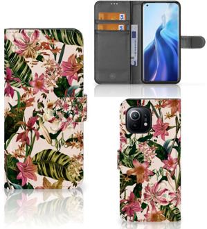 B2Ctelecom GSM Hoesje Xiaomi Mi 11 Fotohoesje ontwerpen Flowers