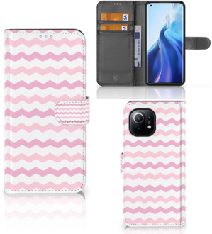 B2Ctelecom GSM Hoesje Xiaomi Mi 11 Hoesje ontwerpen Waves Roze