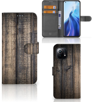 B2Ctelecom GSM Hoesje Xiaomi Mi 11 Leuk Case Cadeau voor Mannen Steigerhout