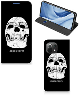 B2Ctelecom GSM Hoesje Xiaomi Mi 11 Lite Bookcase Skull Eyes