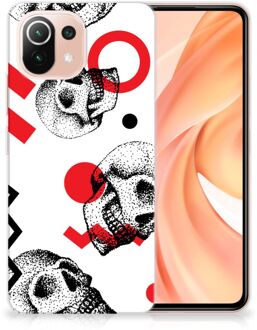 B2Ctelecom GSM Hoesje Xiaomi Mi 11 Lite TPU Bumper Skull Red