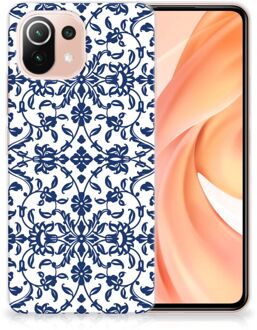 B2Ctelecom GSM Hoesje Xiaomi Mi 11 Lite Trendy Telefoonhoesjes Flower Blue