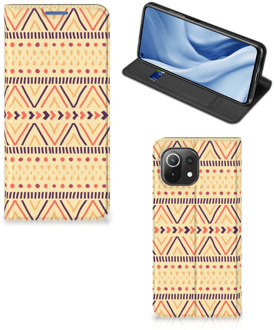 B2Ctelecom GSM Hoesje Xiaomi Mi 11 Lite Wallet Bookcase Aztec Yellow