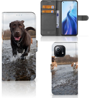 B2Ctelecom GSM Hoesje Xiaomi Mi 11 Wallet Book Case Honden Labrador