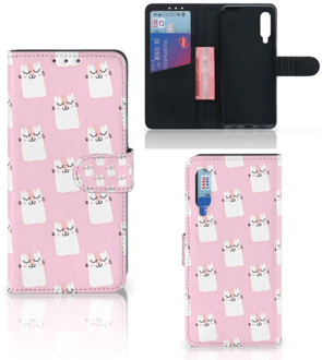 B2Ctelecom GSM Hoesje Xiaomi Mi 9 Bookcase Valentijn Cadeaus Sleeping Cats