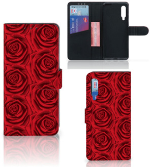 B2Ctelecom GSM Hoesje Xiaomi Mi 9 Mobiel Bookcase Red Roses