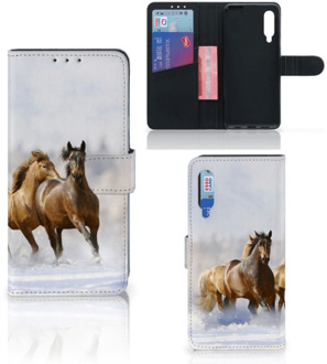 B2Ctelecom GSM Hoesje Xiaomi Mi 9 Wallet Book Case Paarden