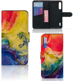 B2Ctelecom GSM Hoesje Xiaomi Mi A3 Wallet Book Case Watercolor Dark