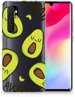 B2Ctelecom GSM Hoesje Xiaomi Mi Note 10 Lite Backcase TPU Siliconen Hoesje Transparant Avocado Singing