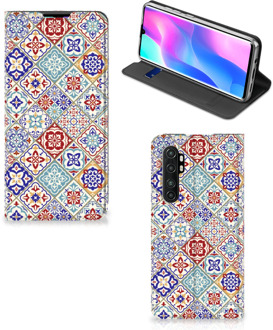 B2Ctelecom GSM Hoesje Xiaomi Mi Note 10 Lite Book Case met foto Tegels Kleur