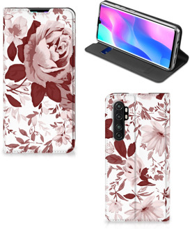 B2Ctelecom GSM Hoesje Xiaomi Mi Note 10 Lite Bookcase Watercolor Flowers