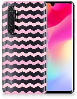 B2Ctelecom GSM Hoesje Xiaomi Mi Note 10 Lite Bumper Hoesje Waves Roze