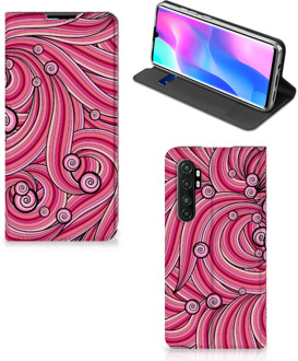 B2Ctelecom GSM Hoesje Xiaomi Mi Note 10 Lite Foto Hoesje ontwerpen Swirl Pink