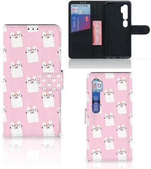 B2Ctelecom GSM Hoesje Xiaomi Mi Note 10 Pro Bookcase Valentijn Cadeaus Sleeping Cats