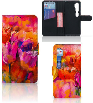 B2Ctelecom GSM Hoesje Xiaomi Mi Note 10 Pro Cover met Tekst Tulips