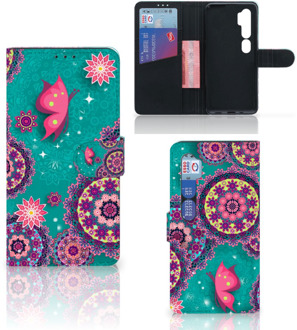 B2Ctelecom GSM Hoesje Xiaomi Mi Note 10 Pro Flipcase Cirkels en Vlinders