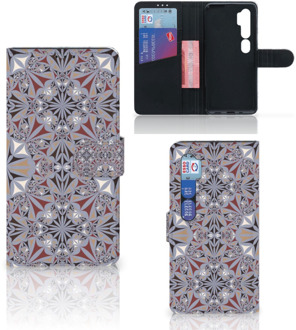 B2Ctelecom GSM Hoesje Xiaomi Mi Note 10 Pro Flipcover Flower Tiles