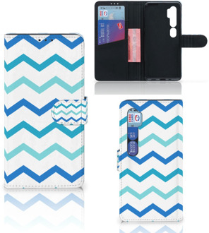 B2Ctelecom GSM Hoesje Xiaomi Mi Note 10 Pro Foto hoesje Zigzag Blauw