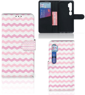 B2Ctelecom GSM Hoesje Xiaomi Mi Note 10 Pro Hoesje ontwerpen Waves Roze