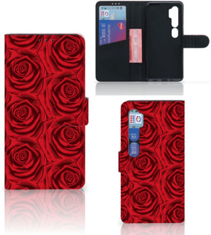 B2Ctelecom GSM Hoesje Xiaomi Mi Note 10 Pro Mobiel Bookcase Red Roses