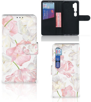 B2Ctelecom GSM Hoesje Xiaomi Mi Note 10 Pro Wallet Case Cadeau voor Mama Lovely Flowers