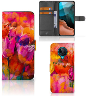 B2Ctelecom GSM Hoesje Xiaomi Poco F2 Pro Cover met Tekst Tulips