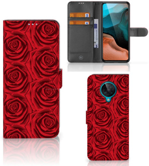 B2Ctelecom GSM Hoesje Xiaomi Poco F2 Pro Mobiel Bookcase Red Roses