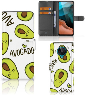 B2Ctelecom GSM Hoesje Xiaomi Poco F2 Pro Mobiel Bookcase Valentijn Cadeautje Haar Avocado Singing