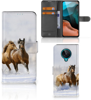 B2Ctelecom GSM Hoesje Xiaomi Poco F2 Pro Wallet Book Case Paarden