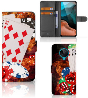 B2Ctelecom GSM Hoesje Xiaomi Poco F2 Pro Wallet Book Case Personaliseren Casino