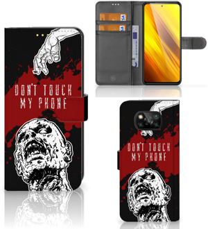 B2Ctelecom GSM Hoesje Xiaomi Poco X3 Book Case met Pasjeshouder Zombie Blood