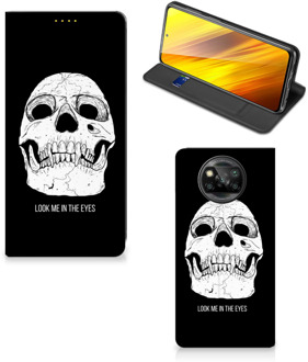 B2Ctelecom GSM Hoesje Xiaomi Poco X3 Bookcase Skull Eyes