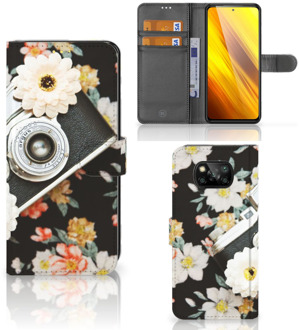 B2Ctelecom GSM Hoesje Xiaomi Poco X3 Bookcover Vintage Camera