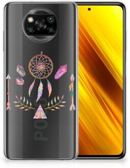 B2Ctelecom GSM Hoesje Xiaomi Poco X3 Bumper Hoesje Doorzichtig Boho Dreamcatcher