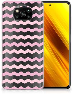 B2Ctelecom GSM Hoesje Xiaomi Poco X3 Bumper Hoesje Waves Roze