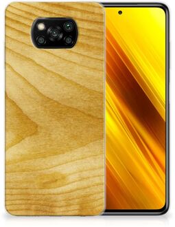 B2Ctelecom GSM Hoesje Xiaomi Poco X3 Cover Case Licht Hout