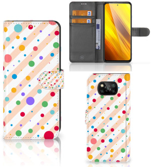 B2Ctelecom GSM Hoesje Xiaomi Poco X3 Flip Cover Dots