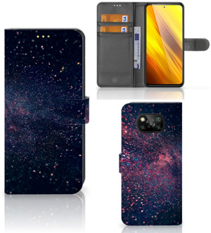 B2Ctelecom GSM Hoesje Xiaomi Poco X3 Flip Cover Stars