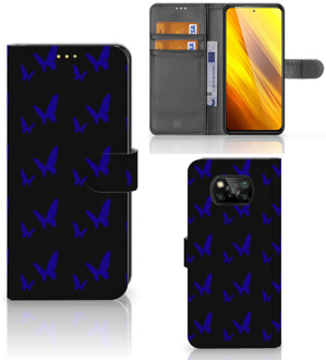 B2Ctelecom GSM Hoesje Xiaomi Poco X3 Flipcase Vlinder Patroon